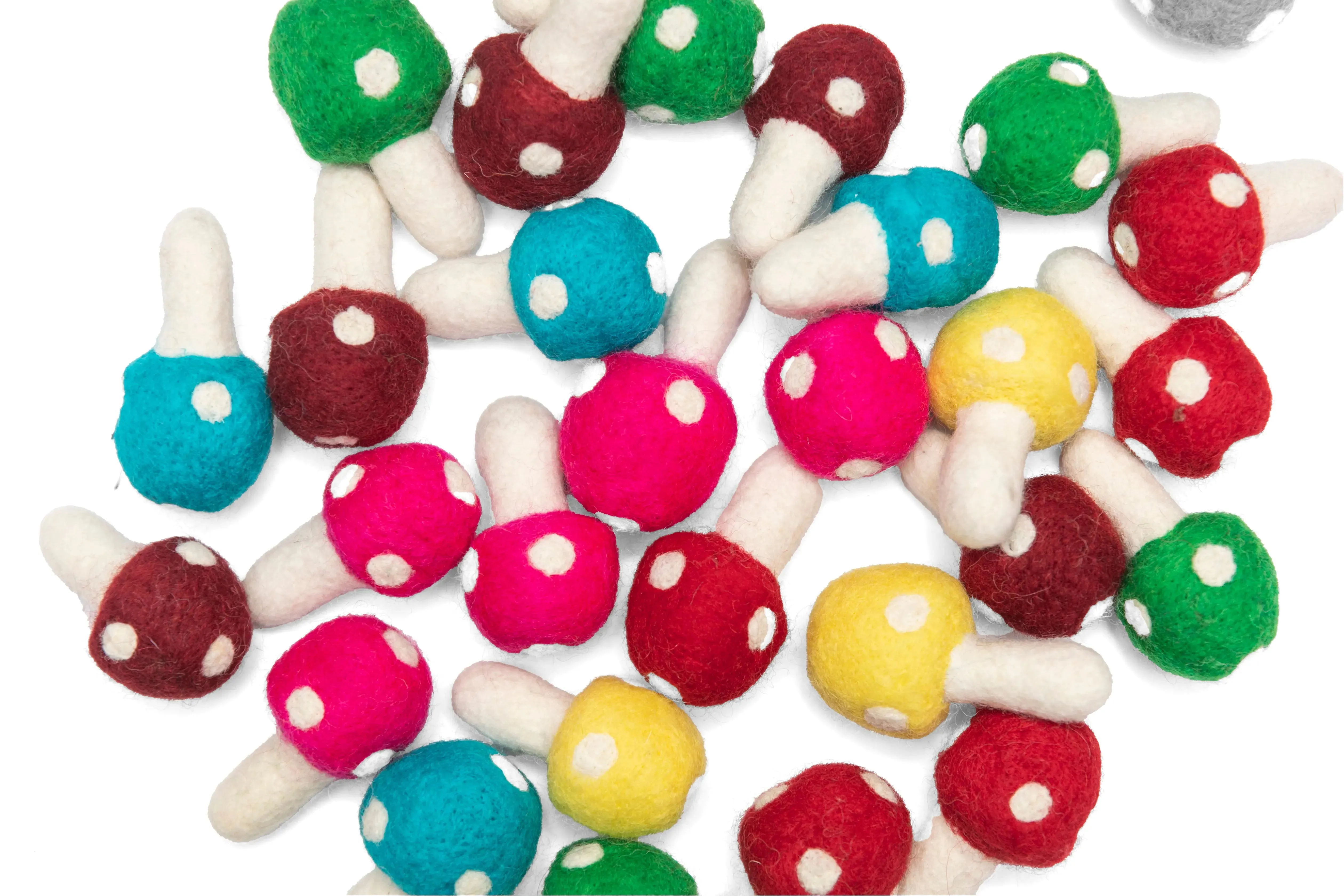 Add a Touch of Nature to Your Home with 5 cm Felt Mushrooms Blue