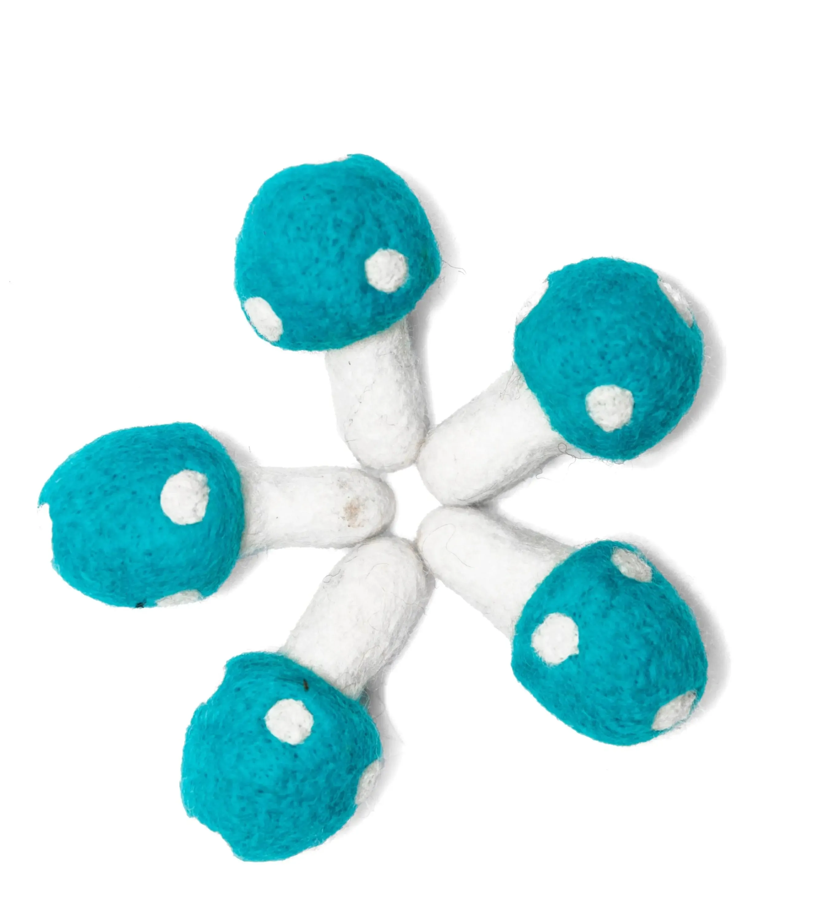 Add a Touch of Nature to Your Home with 5 cm Felt Mushrooms Blue