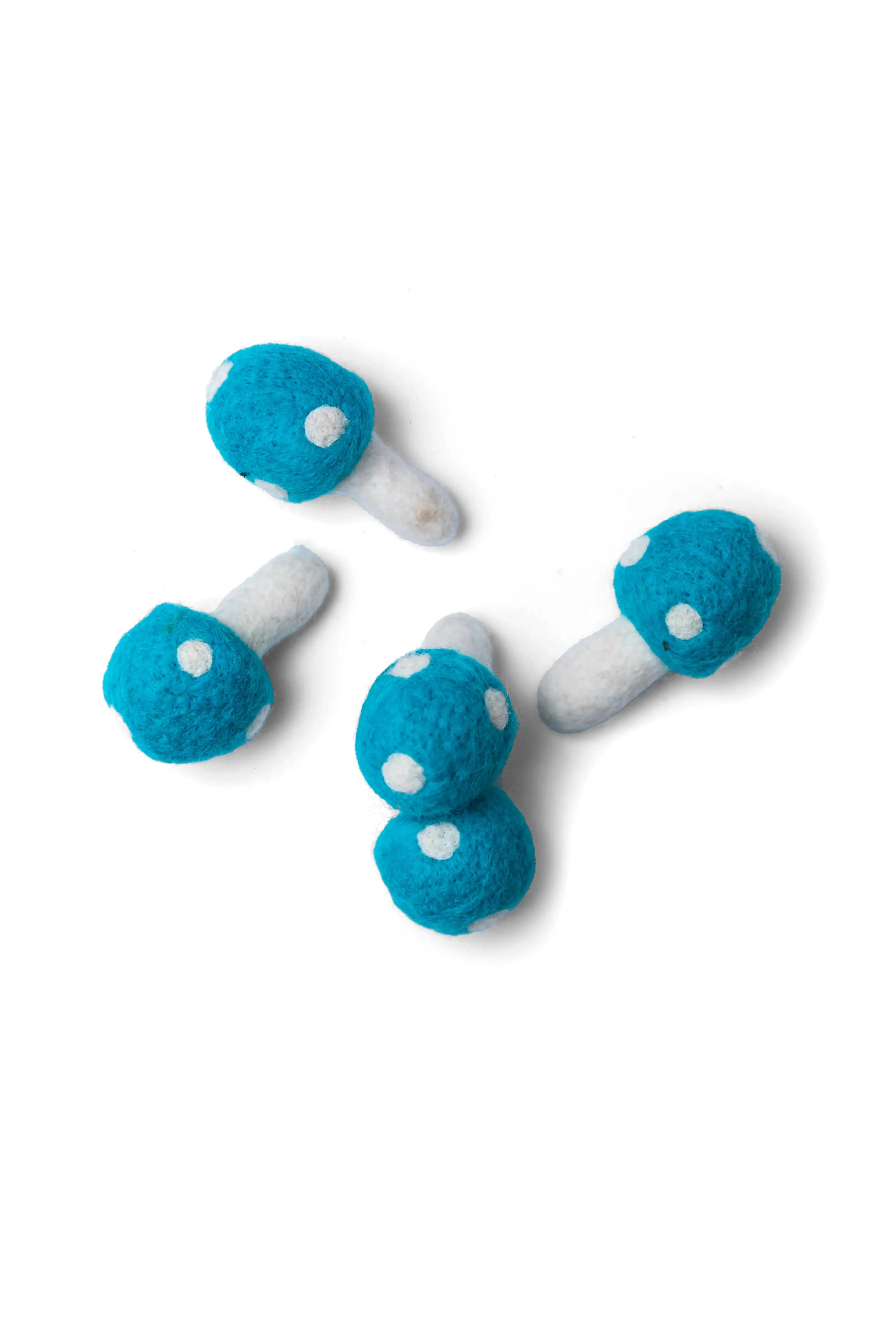 Add a Touch of Nature to Your Home with 5 cm Felt Mushrooms Blue