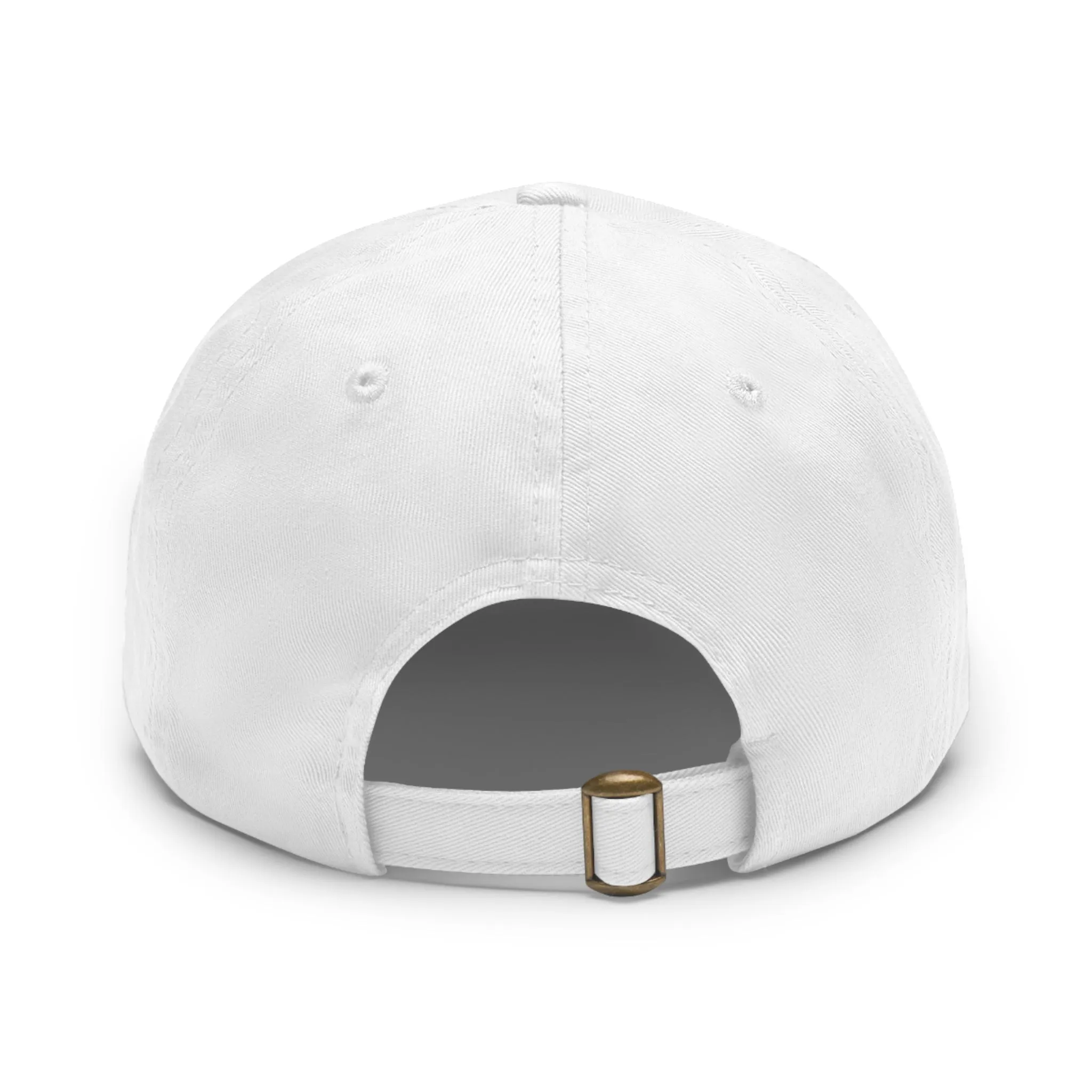 Ask Me About Real Estate Dad Hat with Leather Patch (Round)