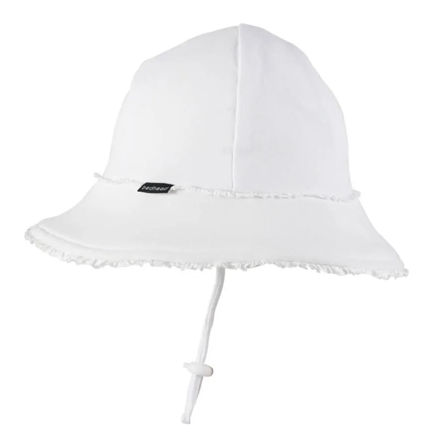Bedhead Ponytail Bucket Hat - White Ruffle L