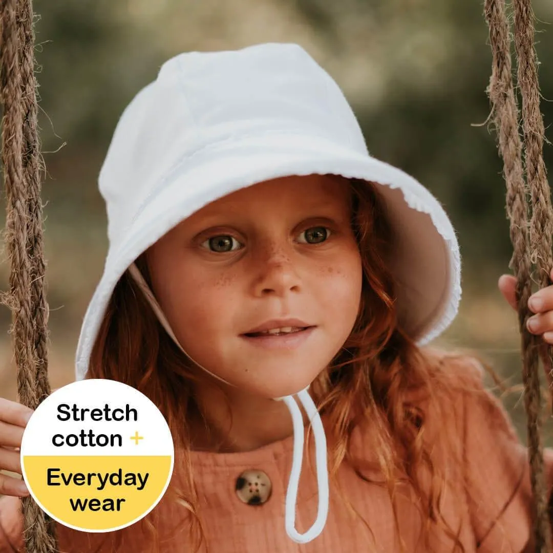 Bedhead Ponytail Bucket Hat - White Ruffle L