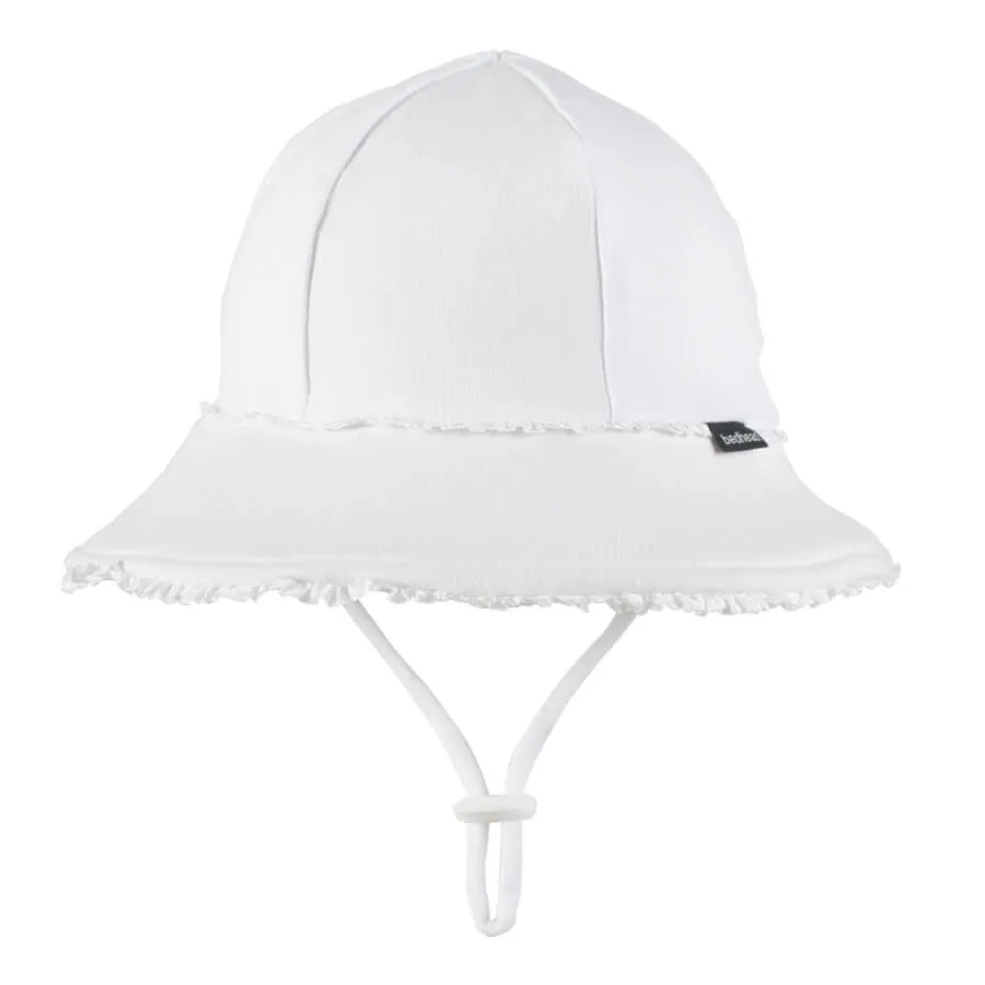 Bedhead Ponytail Bucket Hat - White Ruffle L