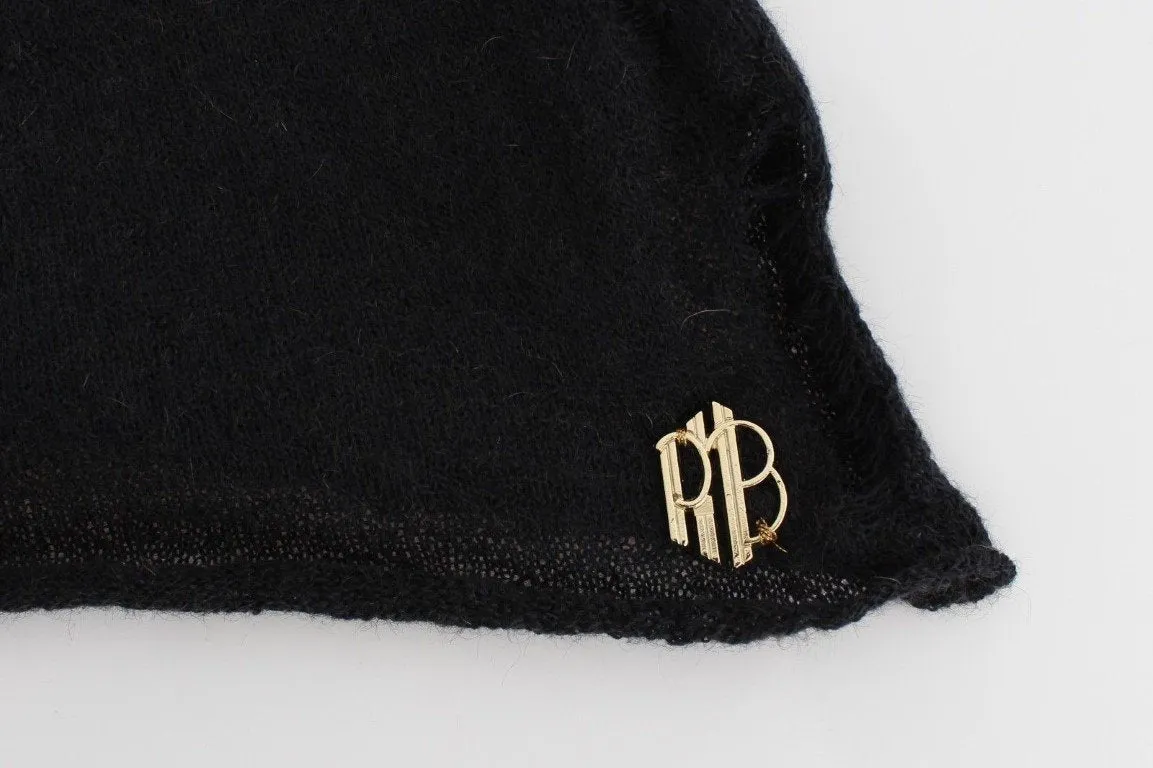 Black knitted tank top