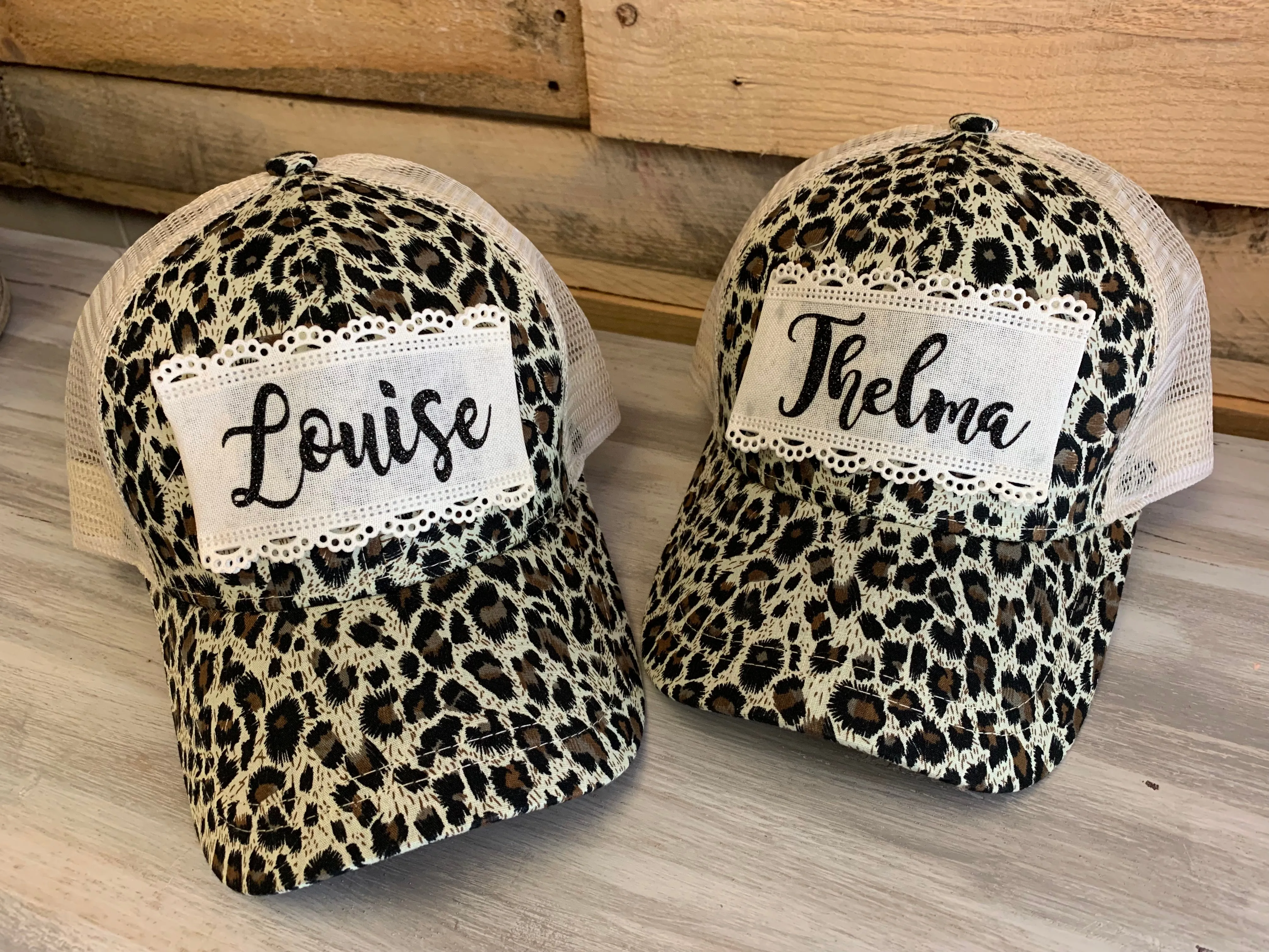 Hats blank. Distressed vintage trucker hat with adjustable. Gray. Leopard.