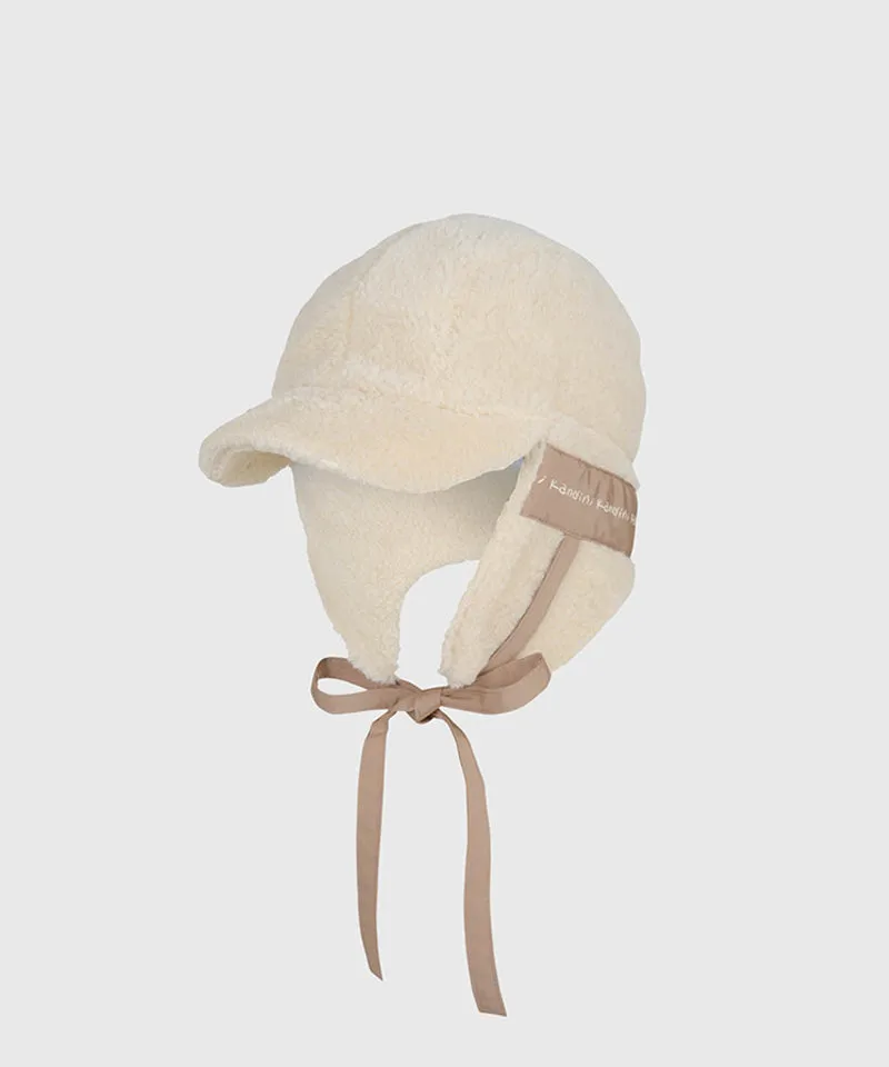 KANDINI Teddy Fleece Ear-covered Ballcap - Beige