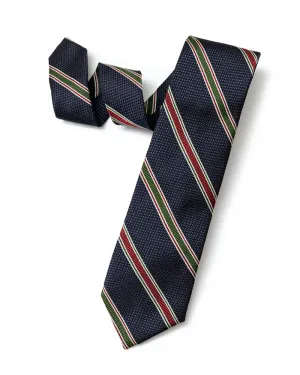 Navy Regimental Stripe Tie