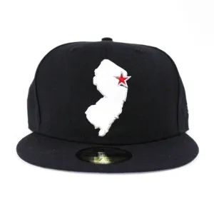 New Jersey State New Era 59Fifty Fitted Hat (Navy Gray Under Brim)