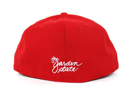 New Jersey State New Era 59Fifty Fitted Hats (Red Gray Under Brim)
