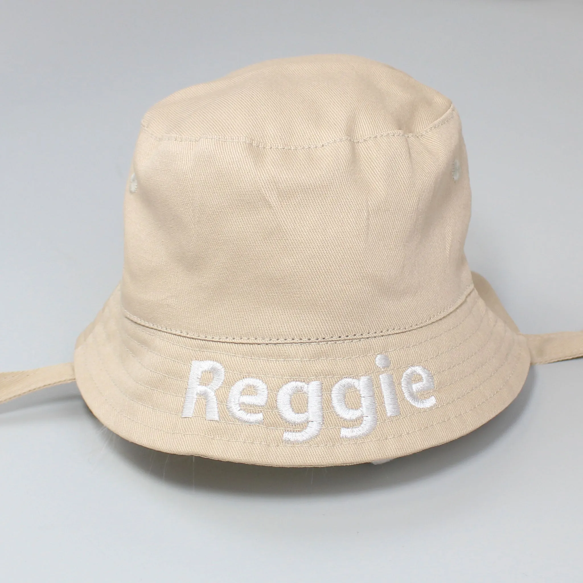 Personalised Baby Bucket Hat - Beige