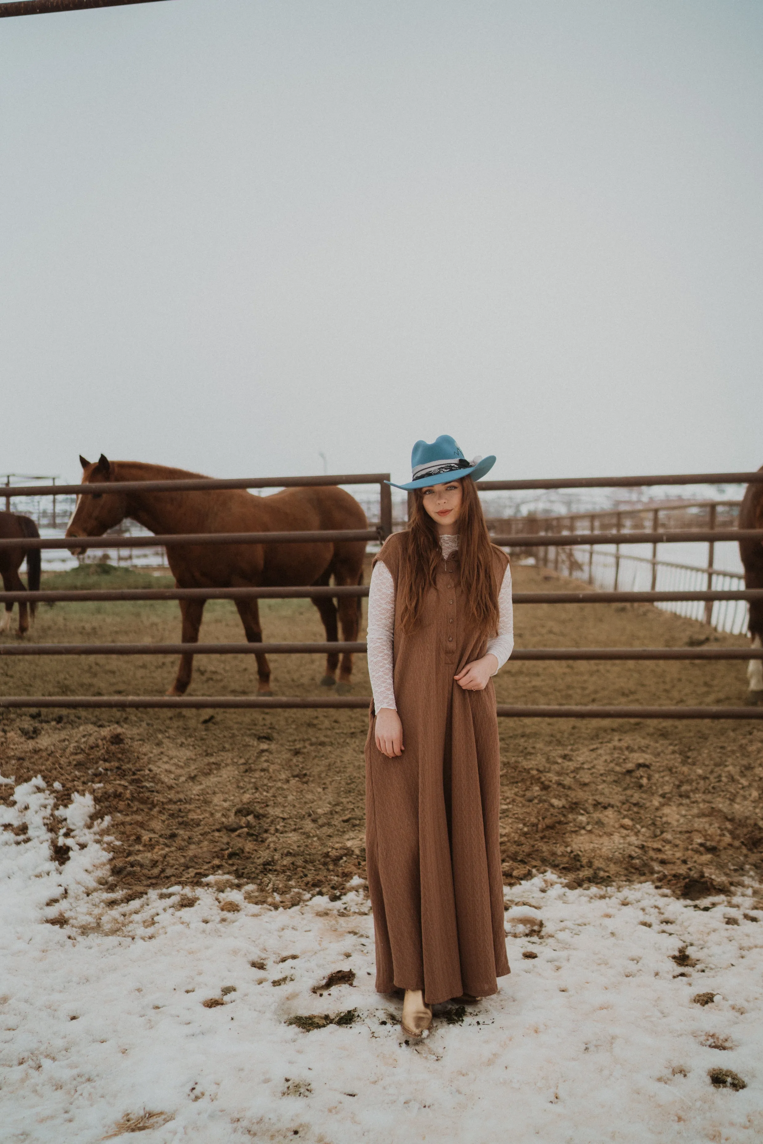 Slate Blue Hat | Embroidered