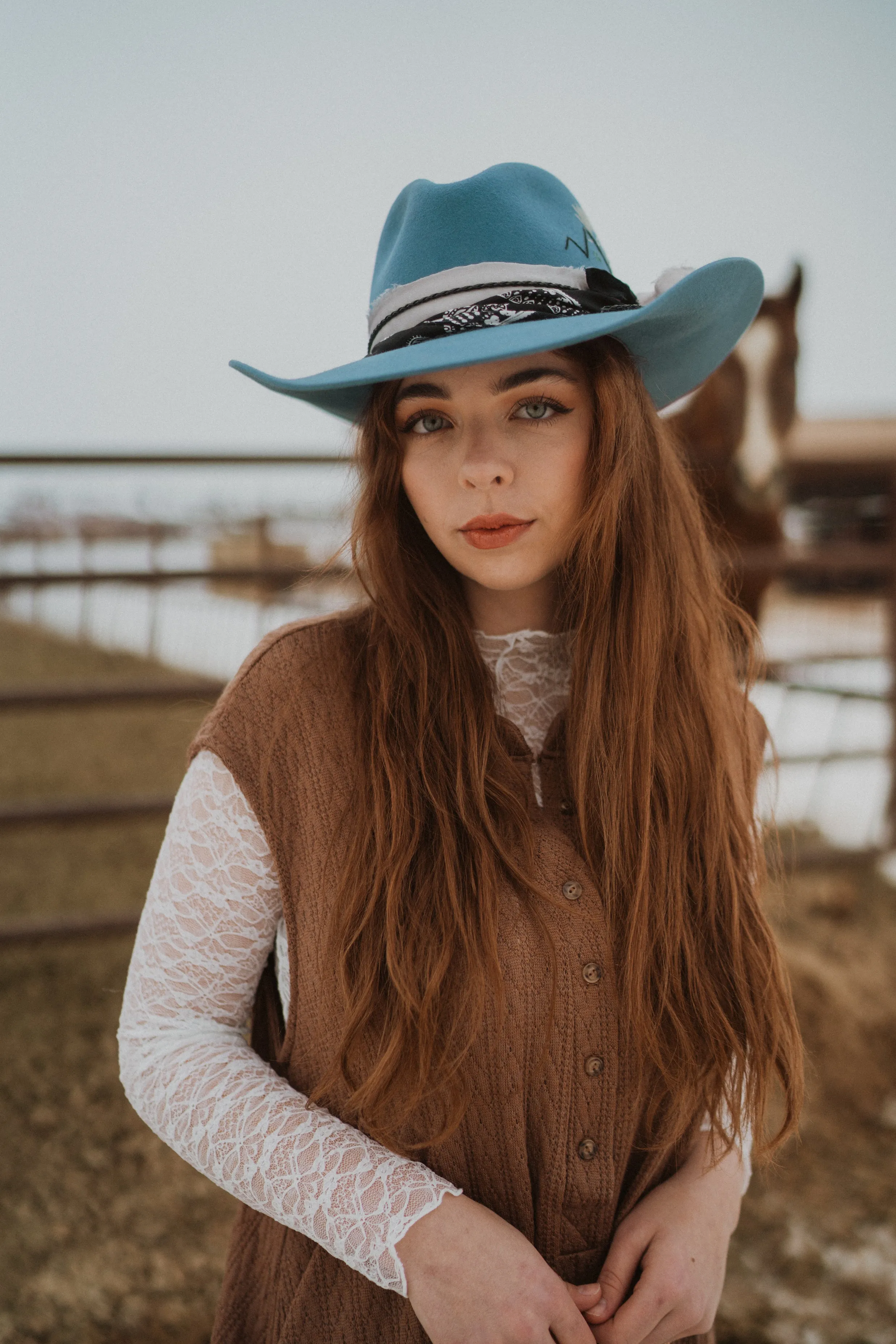 Slate Blue Hat | Embroidered