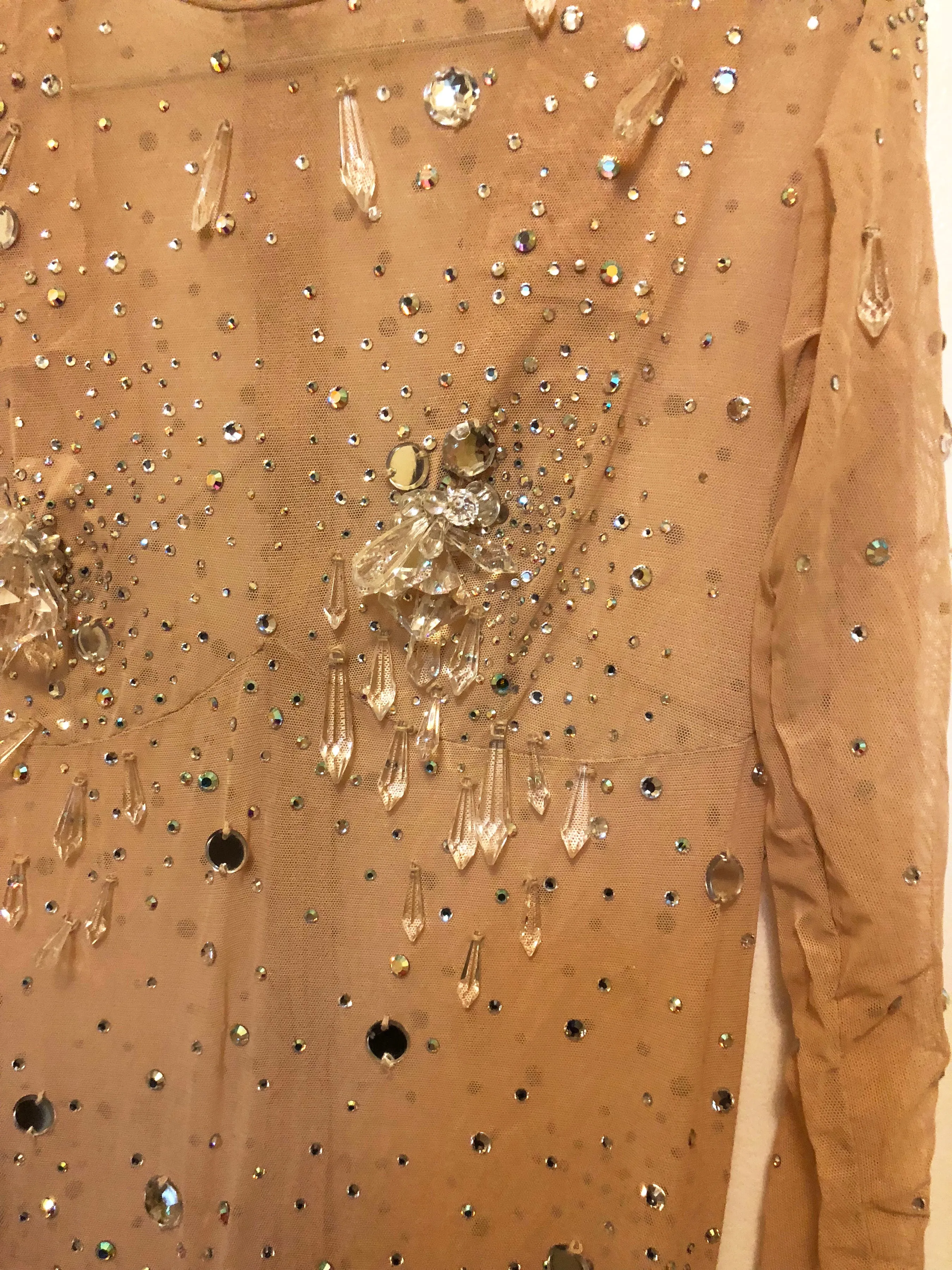 TABOO Original Broadway Nude Bejeweled Body Suit Worn by SARA URIARTY BERRY as NICOLA