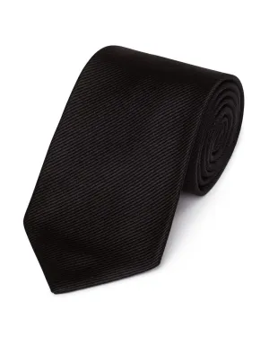 Woven Twill Tie Black